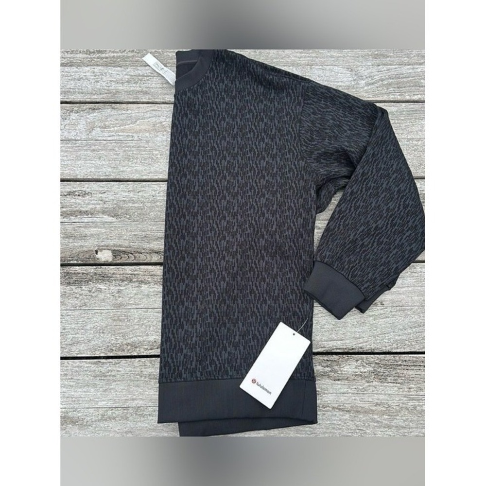 Lululemon Perfectly Oversized Jacquard Crew Black Women's Size 10 NWT 🖤✨